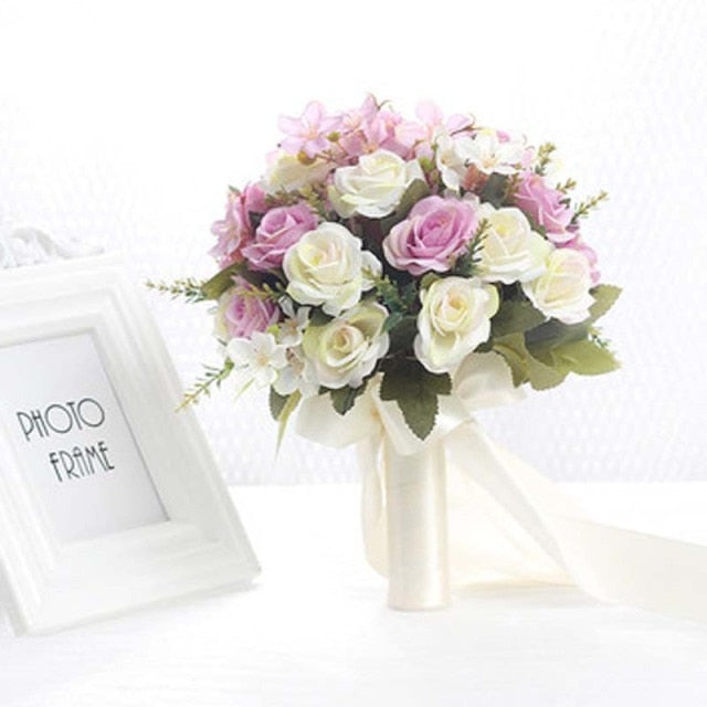Wild Artificial Floral Handmade Bridal Bouquet-Wedding Flowers