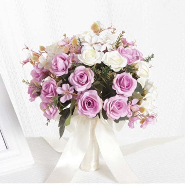Wild Artificial Floral Handmade Bridal Bouquet-Wedding Flowers