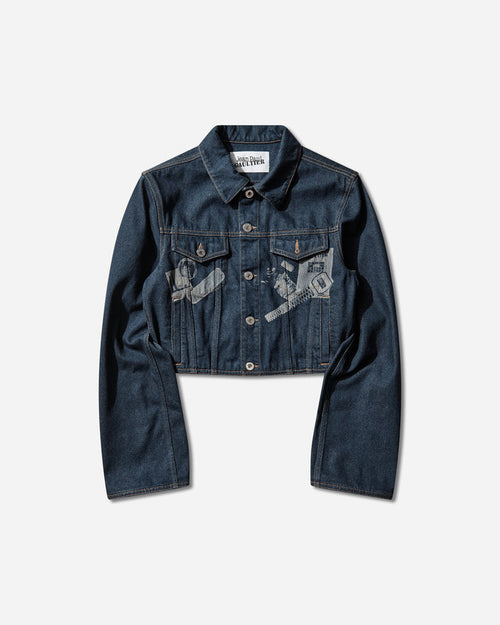 Jean Paul Gaultier Wmns Denim Jacket With Trompe L'Oeil Print Vintageblue Coats and Jackets Denim Jackets 26-01-W-JA035-D027 57