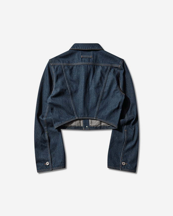 Jean Paul Gaultier Wmns Denim Jacket With Trompe L'Oeil Print Vintageblue Coats and Jackets Denim Jackets 26-01-W-JA035-D027 57