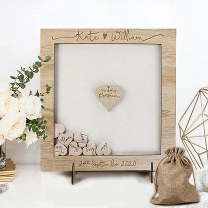 square wedding wish drop frame