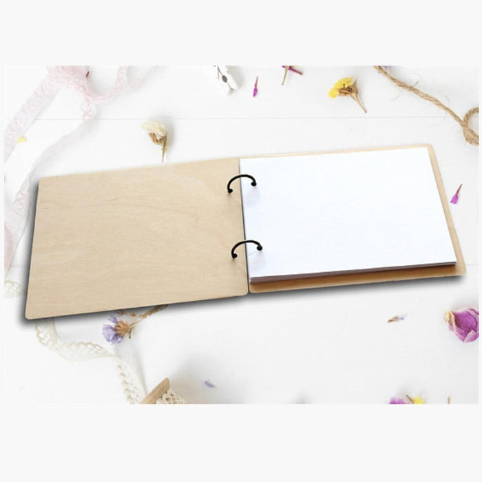 World Map Wedding Personalized Custom Guestbook - A Keepsake Wooden Book