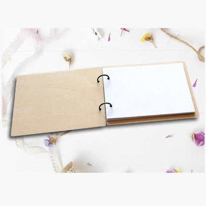 World Map Wedding Personalized Custom Guestbook - A Keepsake Wooden Book