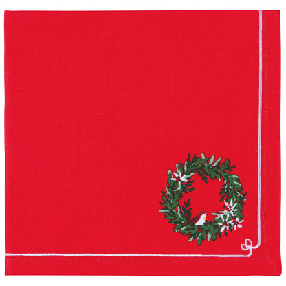 Wreaths Christmas Napkins Set of 4