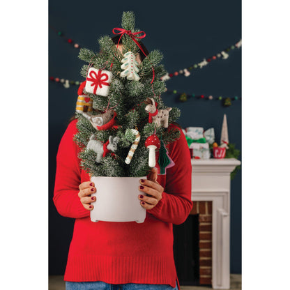 Yuletide Felt Christmas Tree Ornaments -  3 Assorted Styles