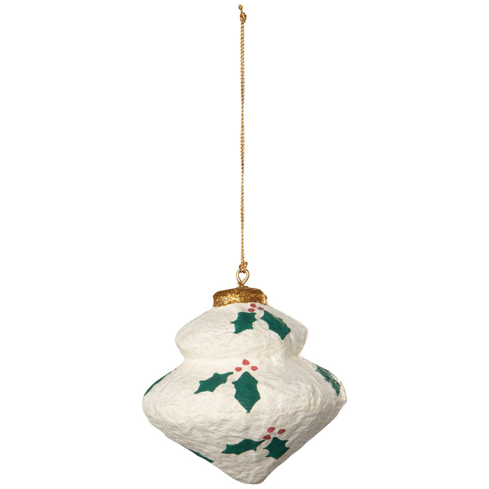 Yuletide Mache Christmas Tree Ornaments - 3 Assorted Styles